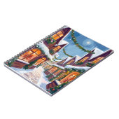 Merry Christmas Town Watercolor Holiday ノートブック (左側)