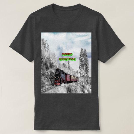 MERRY CHRISTMAS TRAIN Tシャツ (デザイン正面)