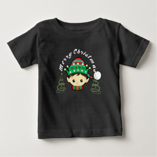 Merry Christmas tree and fairy  ベビーTシャツ