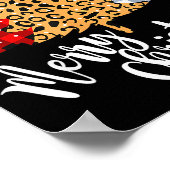 Merry Christmas Tree Buffalo Plaid Red Green Xmas  ポスター (角)