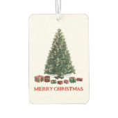 Merry Christmas. Tree (design 1) with gifts カーエアーフレッシュナー (裏面)