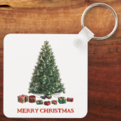 Merry Christmas. Tree (design 1) with gifts キーホルダー (裏面)