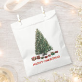 Merry Christmas. Tree (design 1) with gifts フェイバーバッグ (クリップ留めされた状態)
