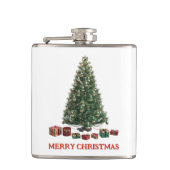 Merry Christmas. Tree (design 1) with gifts フラスク (正面)