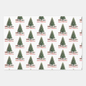 Merry Christmas. Tree (design 1) with gifts ラッピングペーパーシート (正面2)