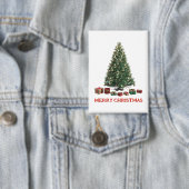 Merry Christmas. Tree (design 1) with gifts 缶バッジ (インサイチュ)