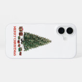 Merry Christmas. Tree (design 1) with gifts iPhone 16ケース (裏面横)