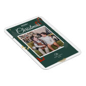  Merry Christmas Tree Family Photo Green Red マグネット (右側)