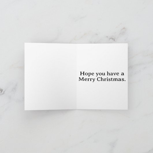 Merry Christmas Tree Happy Holidays シーズンカード (内部)