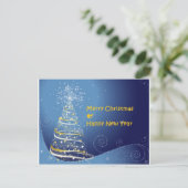 merry christmas tree happy new year シーズンポストカード (スタンド正面)