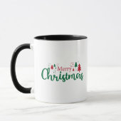 Merry Christmas Tree Holiday Mug, 11 oz マグカップ (左)