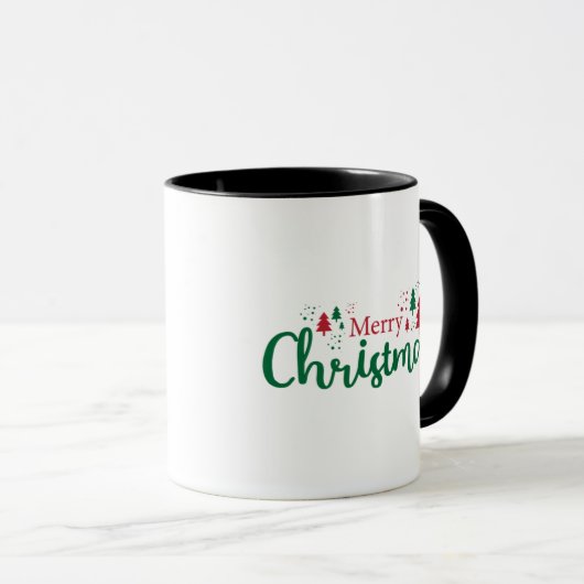 Merry Christmas Tree Holiday Mug, 11 oz マグカップ (正面右)