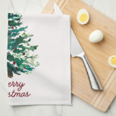 Merry Christmas Tree Kitchen Towel キッチンタオル (四つ折り)