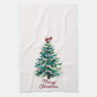Merry Christmas Tree Kitchen Towel キッチンタオル