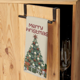 Merry Christmas Tree Kitchen Towels キッチンタオル