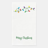 Merry Christmas Tree Lights Paper Guest Towels (正面)