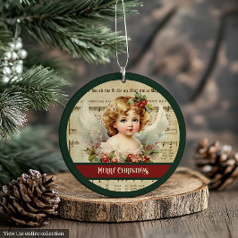 Merry Christmas Tree Ornament Vintage Angel オーナメント