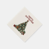 Merry Christmas Tree Paper Napkin スタンダードカクテルナプキン (角)