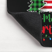 Merry Christmas Tree Plaid Us Flag Snowflake Xmas  マウスパッド (コーナー)