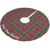 Merry Christmas Tree Red & Green Tartan Pattern ブラッシュドポリエステルツリースカート (アングル)