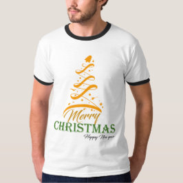 Merry Christmas Tree Ringer T-Shirt 🎄 | Freefit H Tシャツ