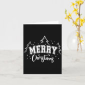 Merry Christmas Tree Santa Xmas Family Matching Pa カード (黄色い花)