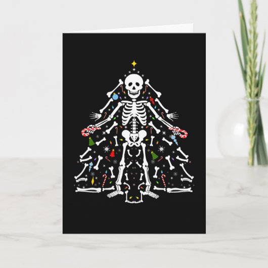 Merry Christmas Tree Skeleton カード (正面)