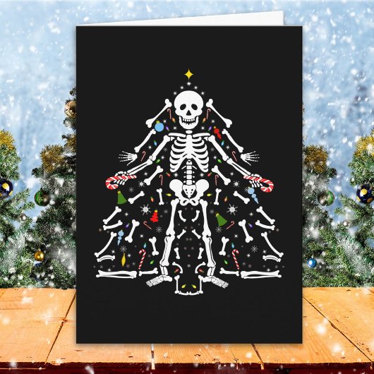 Merry Christmas Tree Skeleton カード