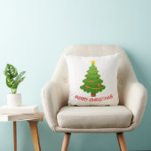 Merry Christmas Tree Throw Pillow クッション (椅子)