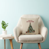Merry Christmas Tree Throw Pillow クッション (椅子)