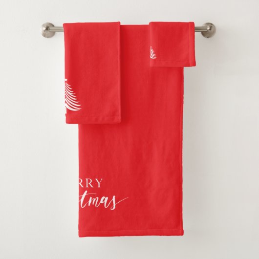 Merry Christmas Tree Towel Set Minimalist バスタオルセット (インサイチュ)
