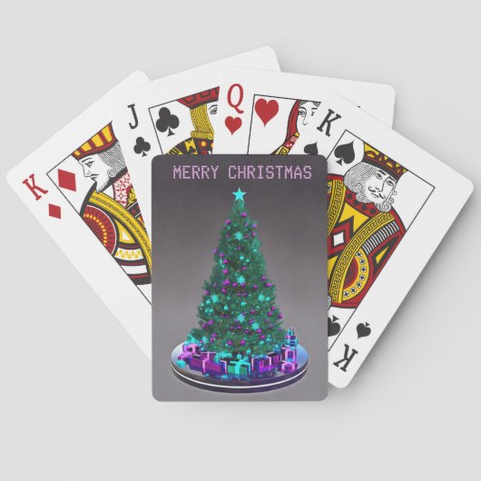 Merry Christmas. Tree with gifts. Playing Cards トランプ (裏面)
