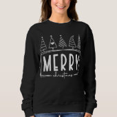 Merry Christmas Trees| 極簡ホリデー スウェットシャツ (正面)