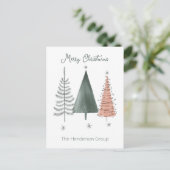 Merry Christmas Trees Business Company QRコード ポストカード (スタンド正面)