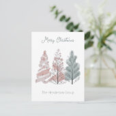 Merry Christmas Trees Business Company QRコード ポストカード (スタンド正面)