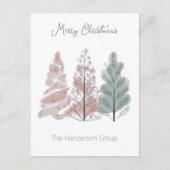 Merry Christmas Trees Business Company QRコード ポストカード (正面)