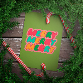 Merry Christmas Trendy Wall Art Poster ポスター