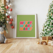 Merry Christmas Trendy Wall Art Poster ポスター