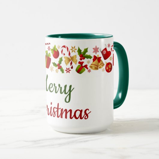 Merry Christmas Trimmings マグカップ (正面右)