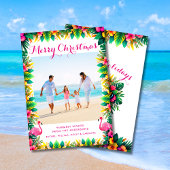 Merry Christmas Tropical Coastal Photo シーズンカード