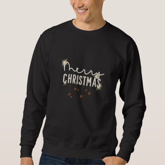 Merry Christmas Typography Holiday Sweatshirt スウェットシャツ (正面)