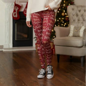 Merry Christmas Typography Leggings レギンス