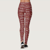 Merry Christmas Typography Leggings レギンス (裏面)