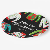 Merry Christmas Ugly Sweater Party Paper Plate ペーパープレート (アングル)