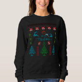 Merry Christmas Ugly Sweater Pattern Holiday スウェットシャツ (正面)