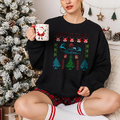 Merry Christmas Ugly Sweater Pattern Holiday スウェットシャツ