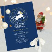 Merry Christmas Unicorn Invitation 招待状