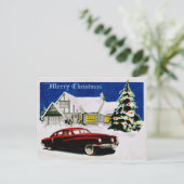 MERRY CHRISTMAS v.19 (ヴィンテージカーデザイン) to シーズンポストカード (スタンド正面)
