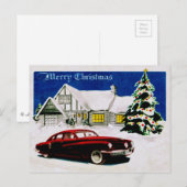 MERRY CHRISTMAS v.19 (ヴィンテージカーデザイン) to シーズンポストカード (正面/裏面)