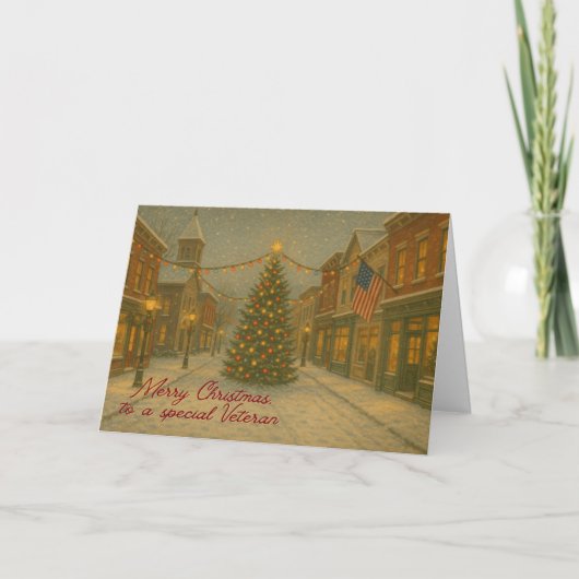 Merry Christmas Veteran, Holiday Card for Veteran カード (正面)